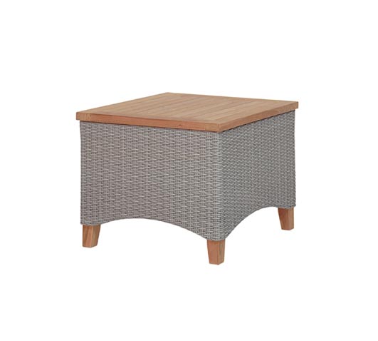 Side Table 50x50cm Venice Grey Wicker and Teak Outdoor Furniture Wholesale Sydney Australia