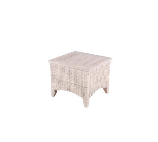 Side Table Venice Wicker White Wash Teak Wholesale Teak Outdoor Furniture Sydney Australia